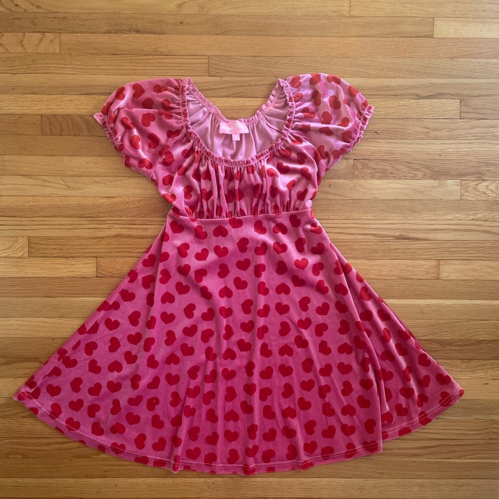 Sugar Thrillz Loyal Maneater Velour Babydoll Dress